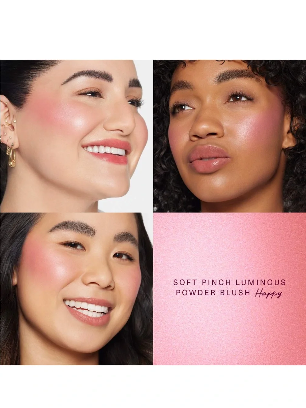 Rare Beauty Soft Pinch Luminous Powder Blush-Happy (Cool Pink)